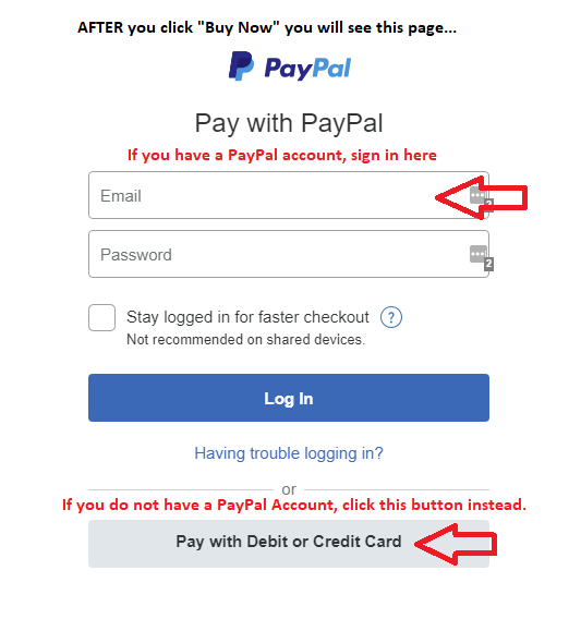 paypal payment screen instructions